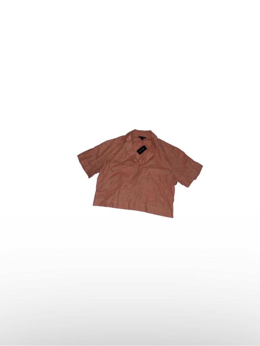 🆕 RW & Co Pink Linen Crop Top - Women’s Size XS